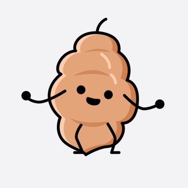 Şirin Tamarind Meyve Maskotu Vektör Karakterinin bir çizimi