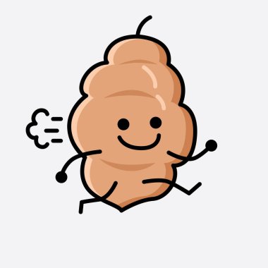 Şirin Tamarind Meyve Maskotu Vektör Karakterinin bir çizimi