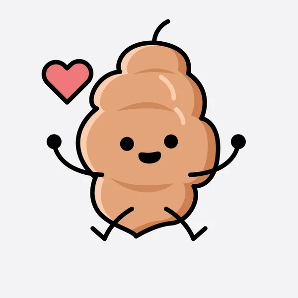 Illustration Cute Tamarind Fruit Mascot Vector Character — стоковый вектор