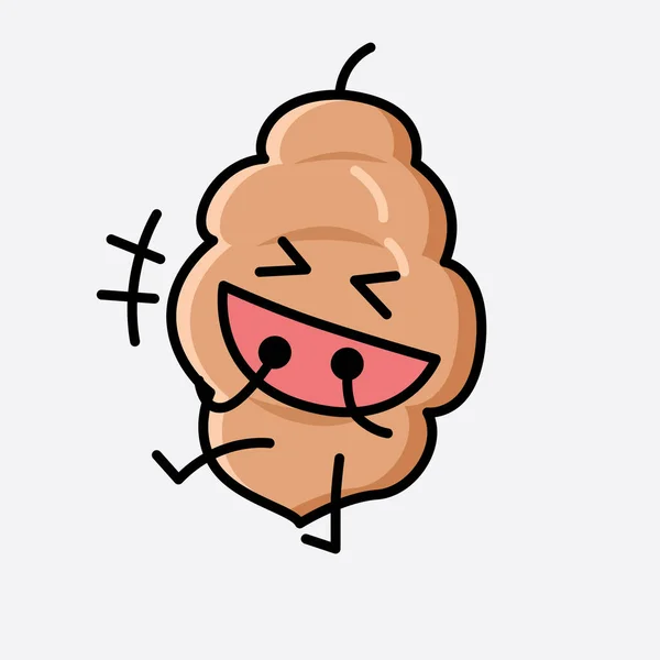 Sebuah Ilustrasi Karakter Maskot Buah Vektor Cute Tamarind - Stok Vektor