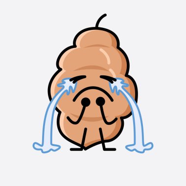 Şirin Tamarind Meyve Maskotu Vektör Karakterinin bir çizimi