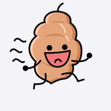 Şirin Tamarind Meyve Maskotu Vektör Karakterinin bir çizimi