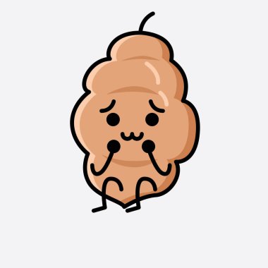 Şirin Tamarind Meyve Maskotu Vektör Karakterinin bir çizimi