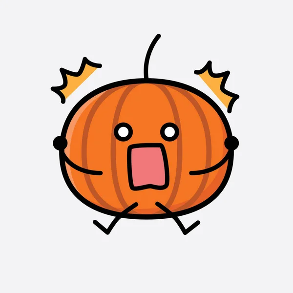 ปภาพของน Pumpkin Icon Mascot กษรเวกเตอร — ภาพเวกเตอร์สต็อก