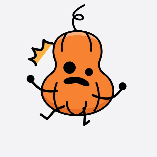 ปภาพของน Pumpkin Mascot กษรเวกเตอร — ภาพเวกเตอร์สต็อก