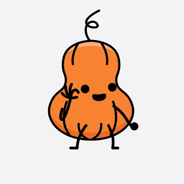 ปภาพของน Pumpkin Mascot กษรเวกเตอร — ภาพเวกเตอร์สต็อก