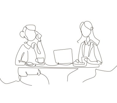 Ofis çalışanları - bir satır stil tasarlamak