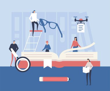 Çalışma ve araştırma - düz stil tasarlamak