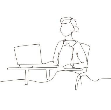 Ofis çalışanı - bir satır stil tasarlamak