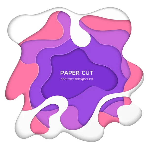 Diseño abstracto multicolor - ilustración de corte de papel vectorial — Vector de stock