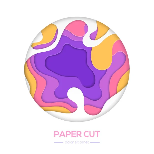 Diseño abstracto multicolor - banner de corte de papel vectorial — Vector de stock