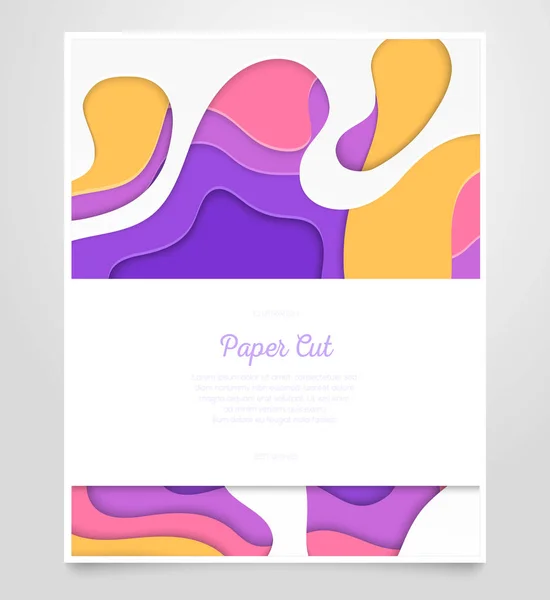 Diseño brillante abstracto - banner de corte de papel vectorial — Archivo Imágenes Vectoriales