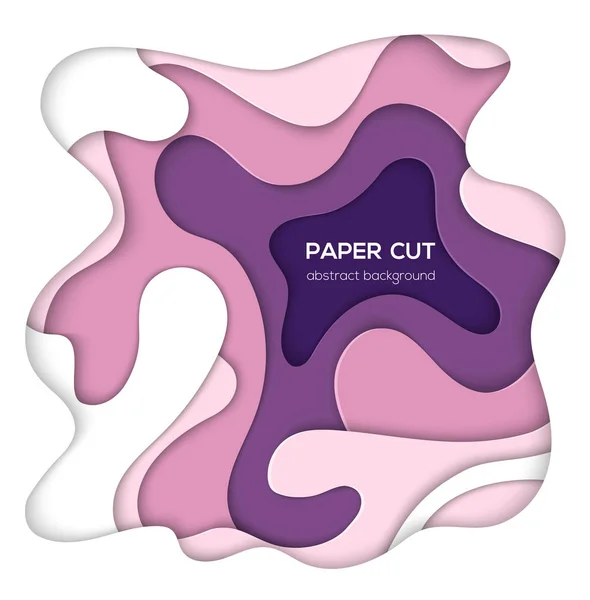 Diseño abstracto con formas de corte de papel - ilustración vectorial — Vector de stock