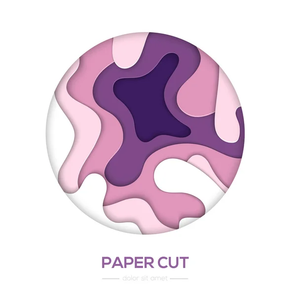 Diseño abstracto púrpura - banner de corte de papel vectorial — Vector de stock