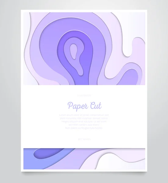 Diseño abstracto púrpura - banner de corte de papel vectorial — Archivo Imágenes Vectoriales