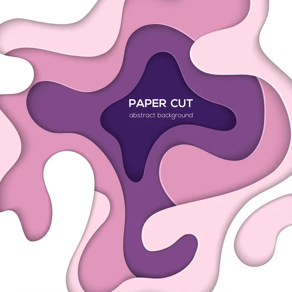 Diseño abstracto con formas de corte de papel - ilustración vectorial — Archivo Imágenes Vectoriales