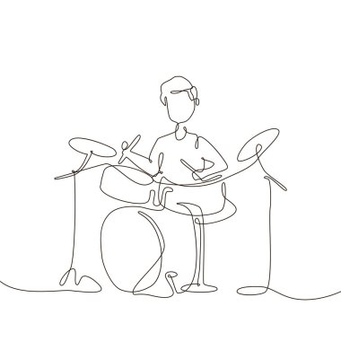 Okul çocuğu davul - bir satır stil tasarlamak