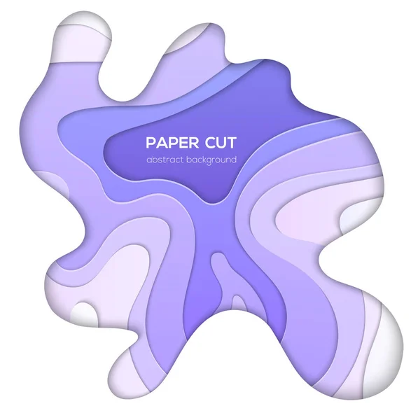 Mor soyut düzen - vektör illüstrasyon kesilmiş kağıt — Stok Vektör