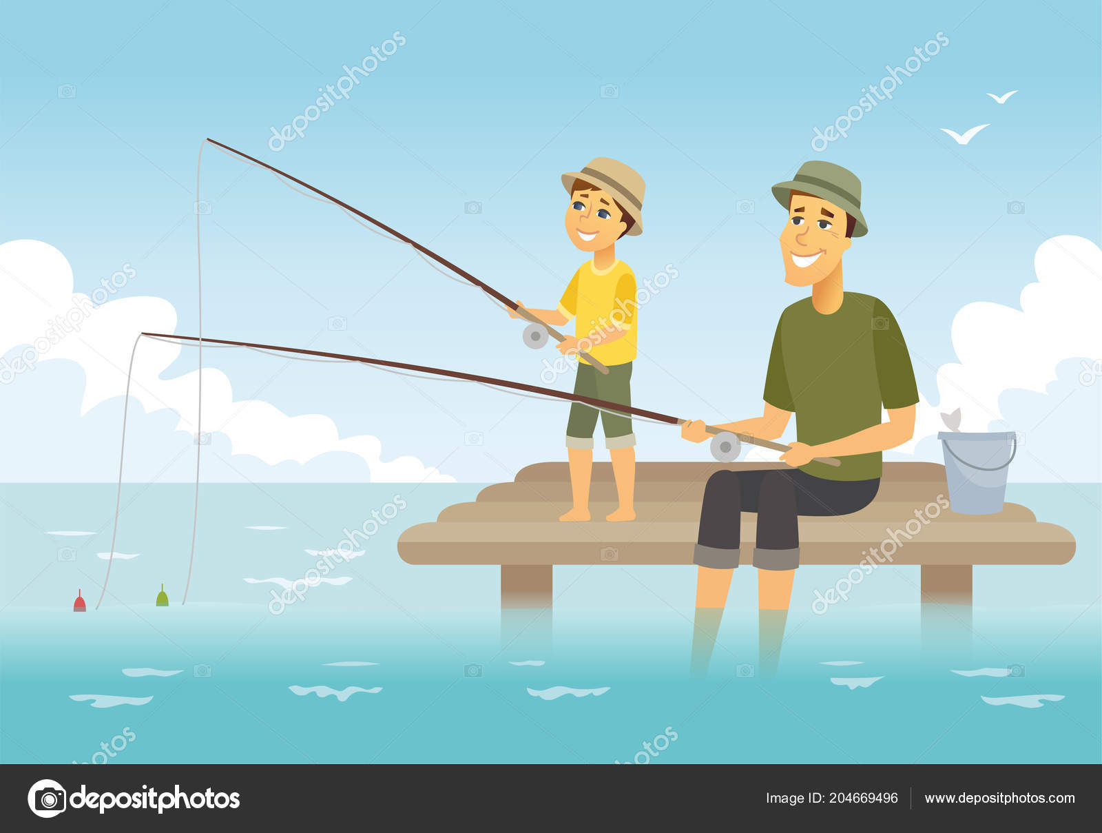 Lắng nghe lời thì thầm của trái tim Depositphotos_204669496-stock-illustration-father-and-son-fishing-cartoon