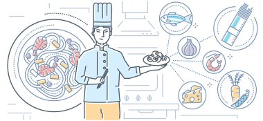 Tay gıda - renkli çizgi stil tasarlamak