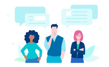 İş iletişimi - düz stil tasarlamak