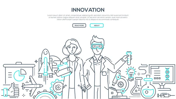 Innovación - estilo de diseño de línea ilustración aislada — Vector de stock