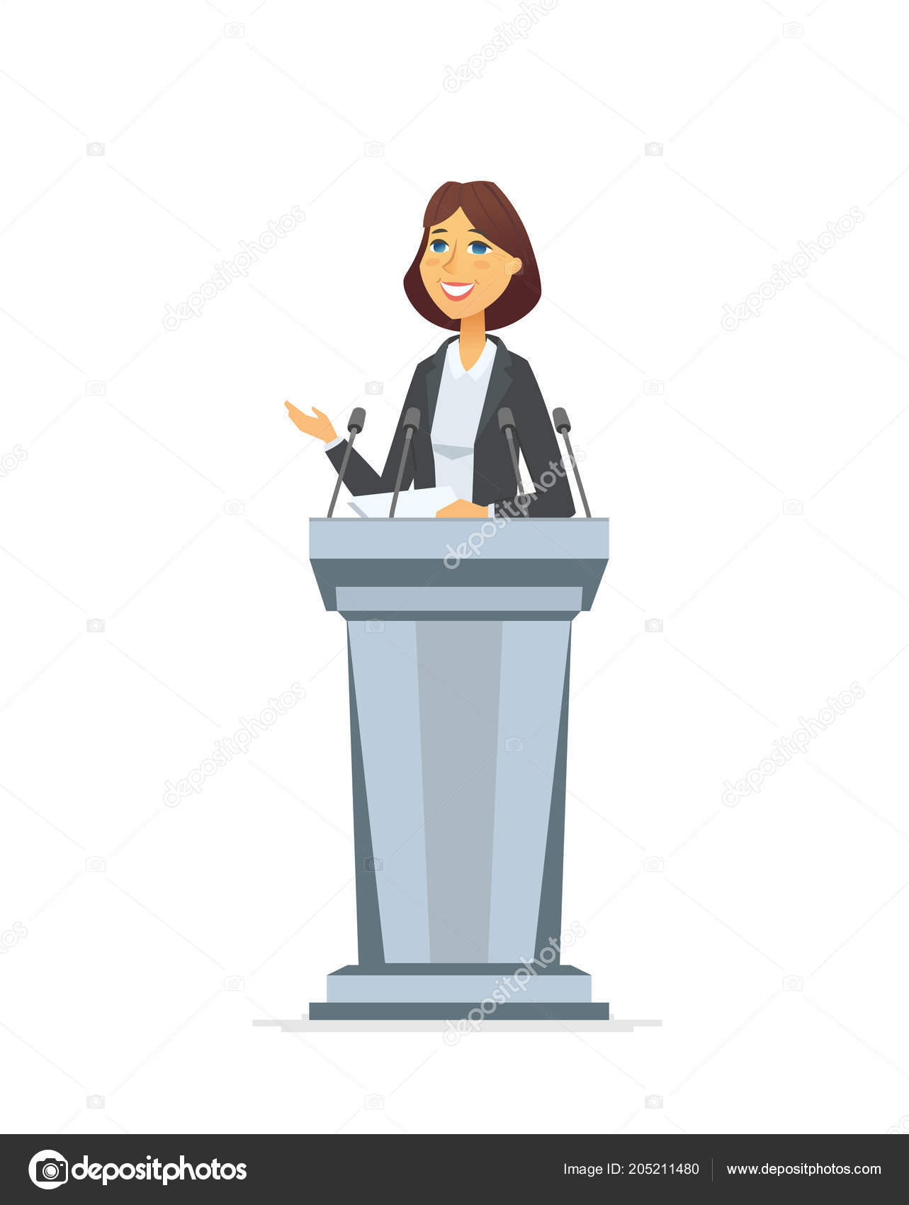 Female politician - cartoon people character isolated illustration Stock Vector Image by © #205211480 Female politician - cartoon people character isolated illustration Stock Vector Image by © #205211480