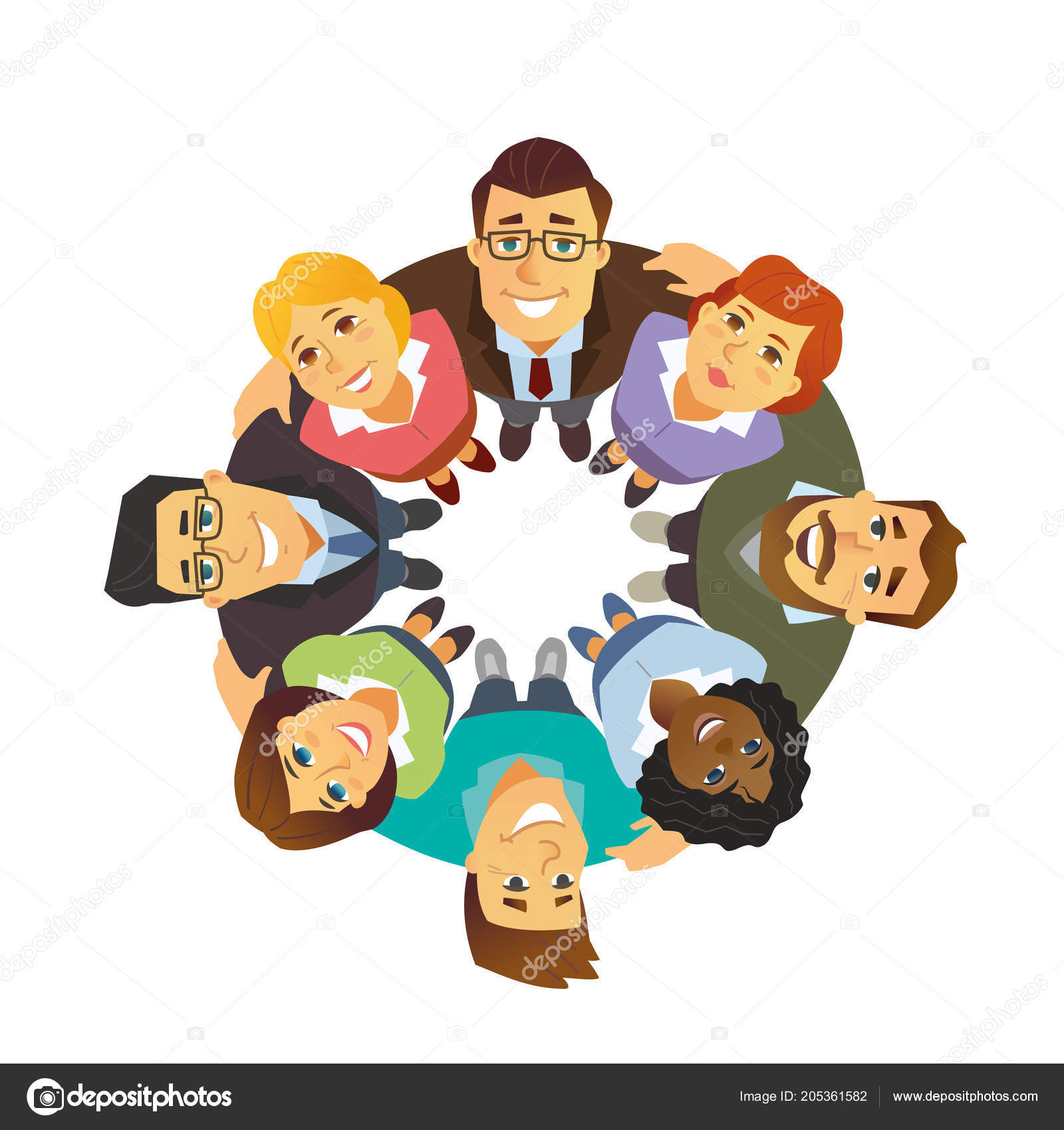 Business team - cartoon people character isolated illustration Stock