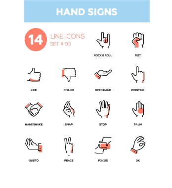 El işaretleri - çağdaş çizgi Tasarım Icons set