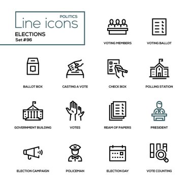 Seçimleri - çağdaş çizgi Tasarım Icons set