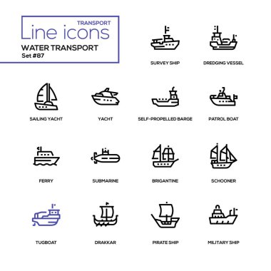 Su taşıma - satırını Tasarım Icons set