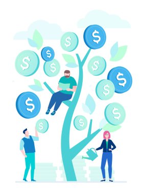 Finansal başarı - düz stil tasarlamak