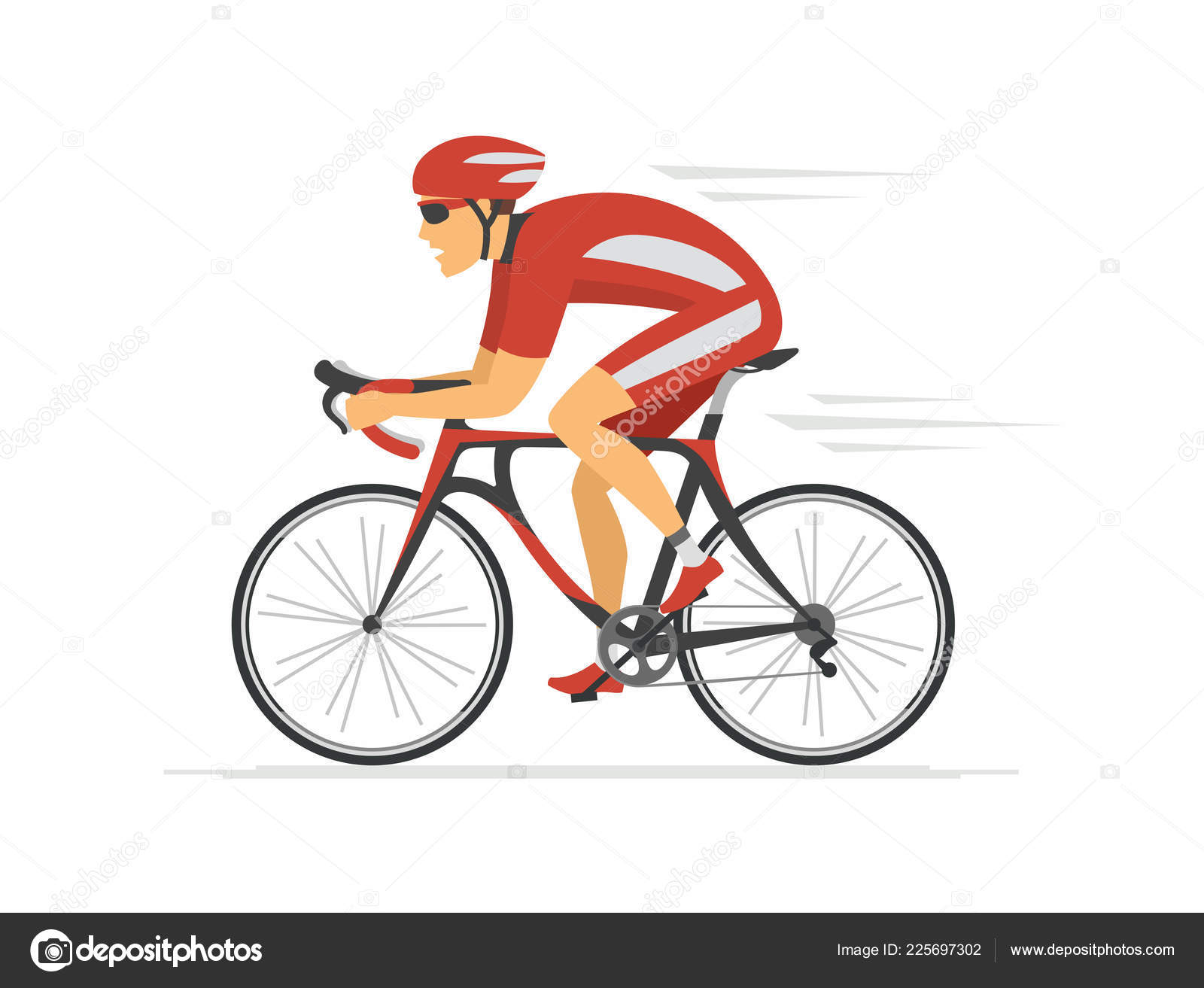 サイクリング 近代的なカラフルなベクトル漫画キャラ イラスト ストックベクター C Boyko Pictures