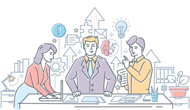 Yaratıcı grup - çağdaş çizgi stil tasarlamak