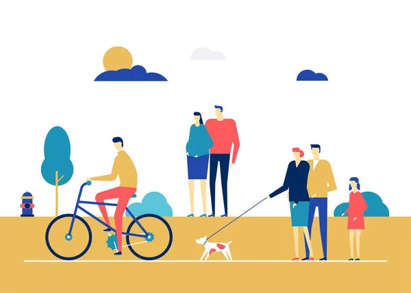 City life - flat design style colorful illustration