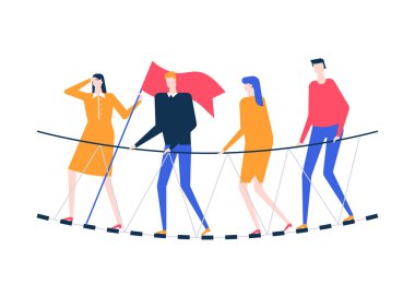 Motivasyon - renkli düz tasarım stil vektör çizim