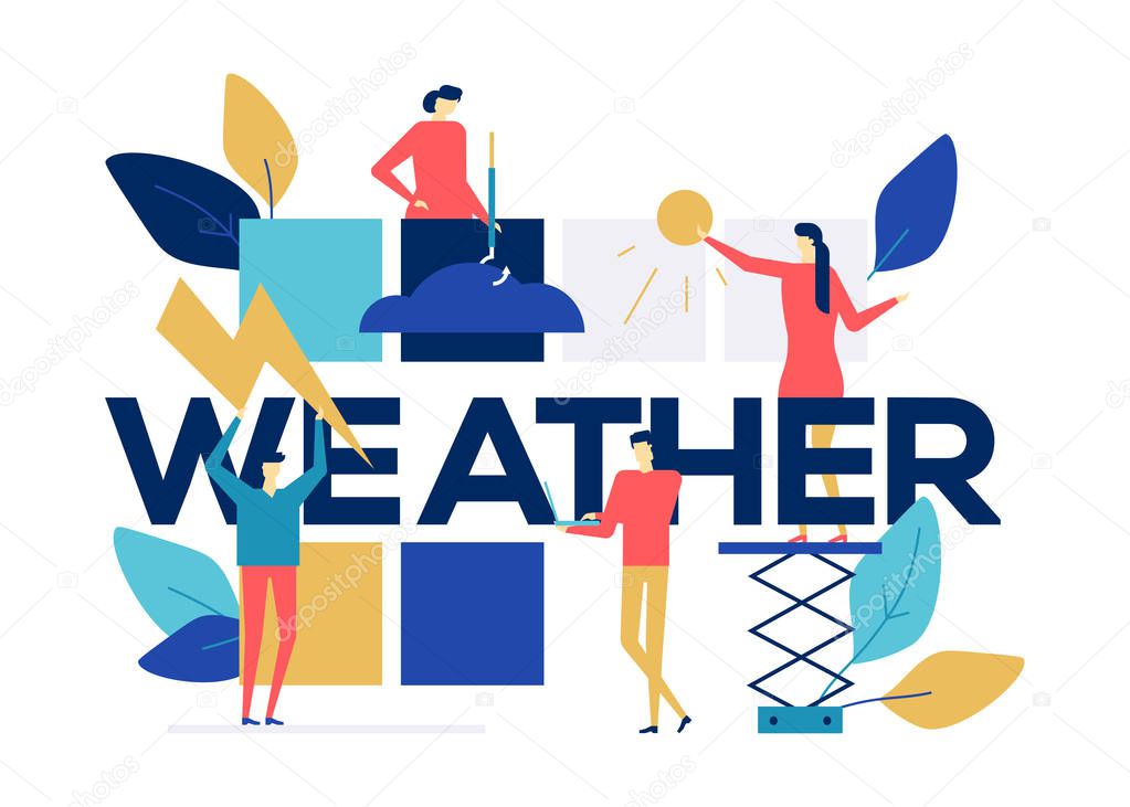 Weather concept - colorful flat design style illustration