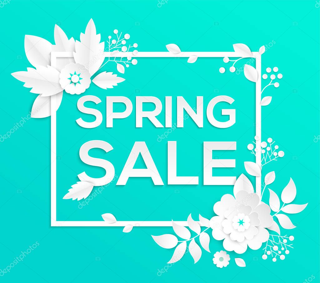 Spring sale - modern vector colorful illustration