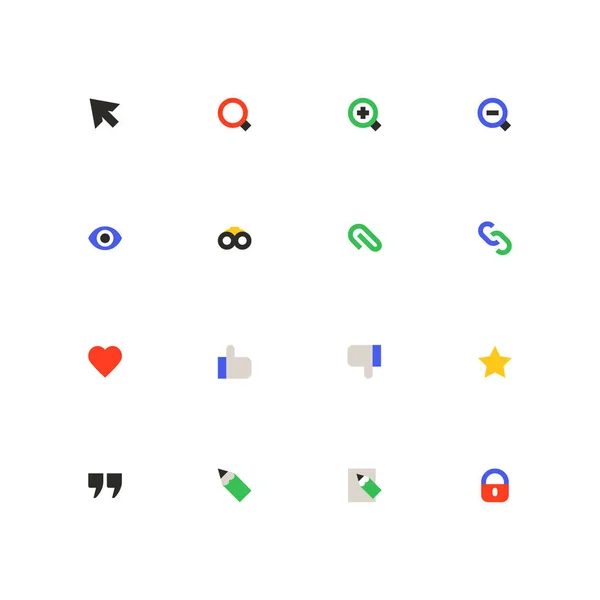 Social media - colorful material design icons set — Stock Vector