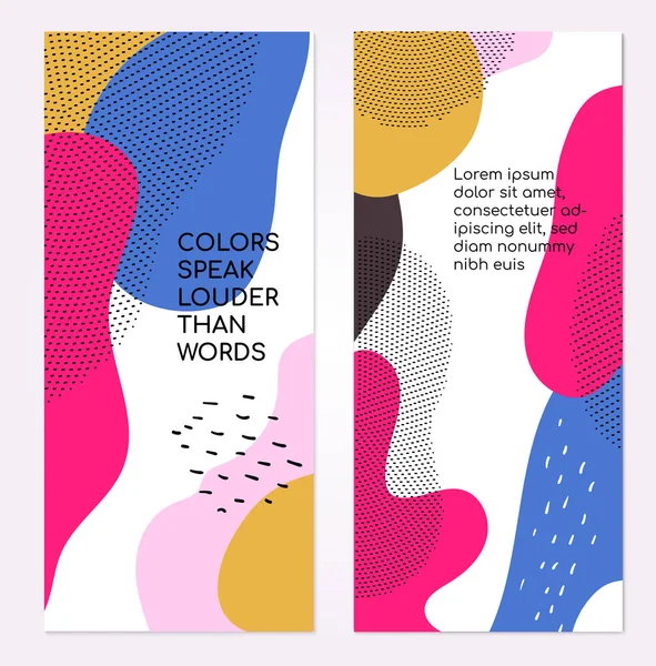 Modèles colorés - ensemble de bannières verticales abstraites modernes — Image vectorielle