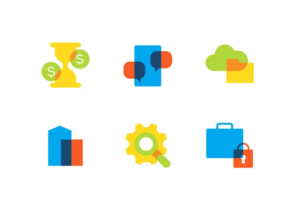 Business and finance - flat design style icons set — Stock Vector