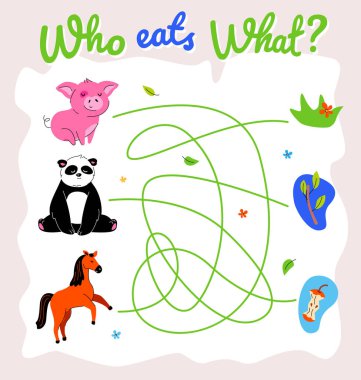 Eğitici çocuklar bulmaca öğrenme oyunu vektör şablonu