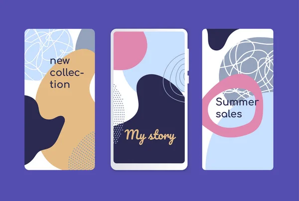 Summer sales onboarding screens cartoon templates set — Stockový vektor