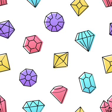 Elmaslar - renkli düz tasarım deseni