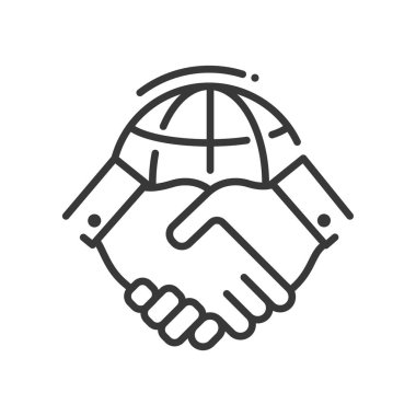 Hoşgörü kavramı - satır tasarımı tek izole simge