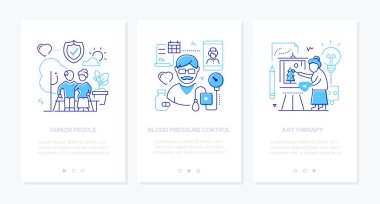 Üst düzey insanlar için tasarım biçimi web pankartları