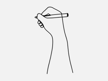 Sürekli el yazısı vektör çizimi. İş anlaşması vektör kavramı