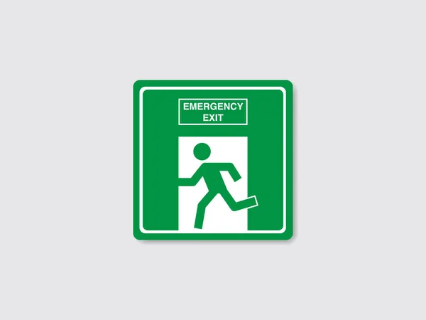 Green emergency exit sign. Fire Exit sign, emergency door symbol, evacuation icon. public signage vector illustration