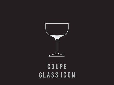 Coupe Wine cam taslak ikonu. Vektör çizimi. Web tasarımı veya mobil uygulama için tek bir yüksek kalite tasarım sembolü. Tasarım logosu, ziyaret kartı vs. için ince çizgi işaretleri.