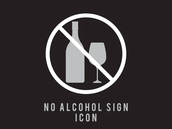 Вектора Признаков Алкоголя Strike Red Circle Значок Предупреждения Символов Запрещение — стоковый вектор